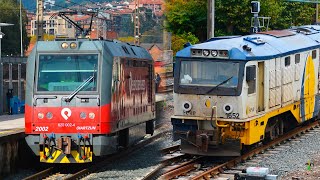 Trenes de mercancías Feve y Euskotren Kargo en Ariz Basauri [upl. by Wawro]