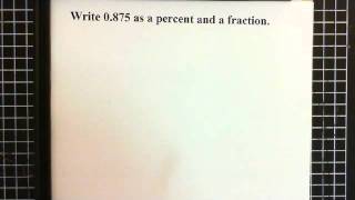 3 Percent Fractions amp Decimals Practice Questions [upl. by Ericha963]