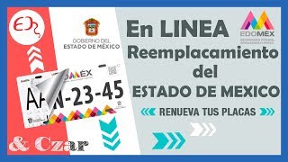 ✔️😱COMO HACER EL REEMPLACAMIENTO EN EL ESTADO DE MEXICO EN LINEA │2019 👍 [upl. by Vernen]