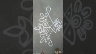 New rangoli border designs for beginners trending sidebordermuggulu easybordermuggulu muggulu [upl. by Saylor598]