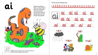 Jolly Phonics  Workbook 4  Page 3  Letters ai together  2020 Edition [upl. by Katzen]