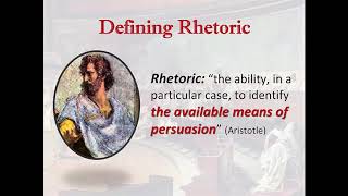 Introduction to quotRhetoricquot [upl. by Llatsyrc]