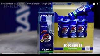 Installation and use of polyester chemical anchor – Rawlplugs tutorial [upl. by Huston]