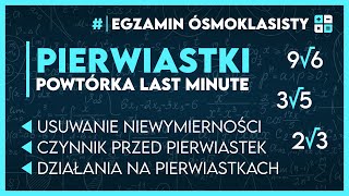 Wszystko o PIERWIASTKI  Egzamin Ósmoklasisty 2024 [upl. by Einad]