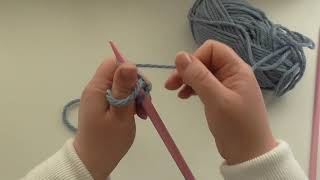 Learn to Knit  Intermediate  Thumb methodlong tail cast on UK [upl. by Cochran]