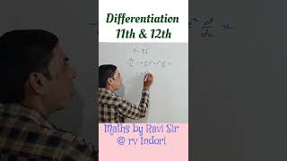 Differentiation  Derivatives  Class 11th amp12th Differentiation shorts derivatives trending [upl. by Notserp472]