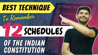 Trick To Remember The Schedules Of The Indian Constitution  Remember all 12 Schedules in One Go [upl. by Alicia]