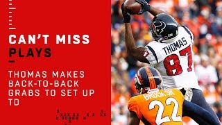 New Texan Demaryius Thomas Makes BacktoBack Grabs Setting Up Watsons TD [upl. by Noitsirhc]