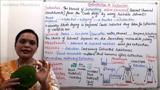 Introduction to Extraction of Crude Drug  Basics of Extraction  Basics of Phytochemistry Part 01 [upl. by Yenahs]