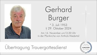 Gerhard Burger [upl. by Olnton942]