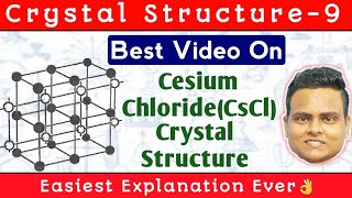 Cesium Chloride Crystal Structure  CsCl Crystal Structure in Hindi  Crystal Structure9 [upl. by Netsreik]