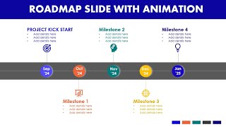 Roadmap pptTimeline viewMilestone journeyPowerPoint AnimationFree Download [upl. by Leticia992]