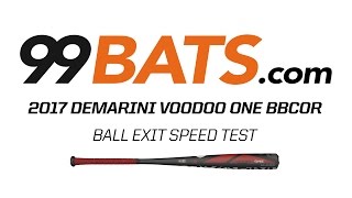 2017 DeMarini VOODOO ONE BBCOR  Ball Exit Speed Test [upl. by Jinny]