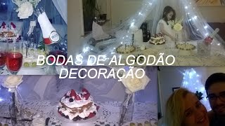 NOSSA BODAS DE ALGODÃO DECORAÇÃO E COMEMORAÇÃO SURPRESA [upl. by Rew475]