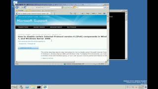 APV981  Desabilitando o IPv6 no Windows Server 2008 R2 [upl. by Suolhcin]