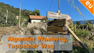 Wandern um Meran Algunder Waalweg und Tappeiner Weg im Herbst 2021 Meran Südtirol [upl. by Sammie]