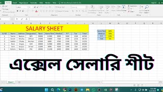 Salary Sheet in MS Excel Bangla Tutorial 2024 Part 2সেলারি শিট তৈরি করার নিয়মBest computer solution [upl. by Aonian]