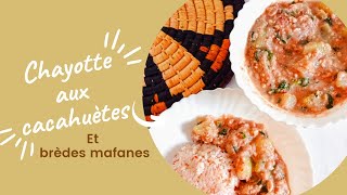 Recette végétarienne  Chayotte et cacahuètes avec brèdes mafane plat malgache [upl. by Efram678]