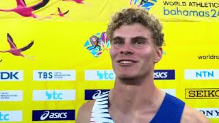 Matt Boling Talks After USA Sets a Championship Record in 4x4 Mixed Relay at the 2024 World Relays [upl. by Ezri]