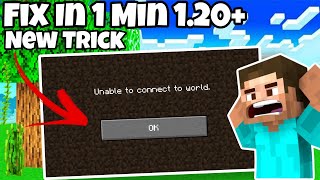 How To Fix Unable To Connect To World In Mcpe 120 Update 100 Solve 😱 [upl. by Pantheas192]