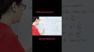 Differential Equation Problem Solving in a easy method I jee maths jeemains education youtube [upl. by Etnaled]