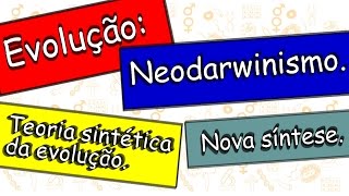 Evolução Neodarwinismo Teoria sintética da evolução ou nova síntese [upl. by O'Malley123]