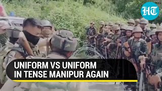 Fiery Police Vs Assam Rifles Fight In Manipur Dont Cross The Line  Viral [upl. by Tiffa]