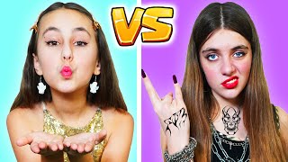 Desafío Chica Buena vs Chica Mala en la escuela  Situaciones incómodas y bromas con amigos [upl. by Novrej224]