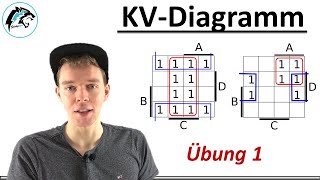 Übung zum KVDiagramm 4 Variablen  Komplexere Aufgabe 1 [upl. by Ytteb893]