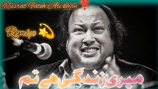 Meri Zindagi Hai Tu  Nusrat Fateh Ali Khan Remix [upl. by Aranat]