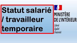 Comment changer de statut vers une carte de séjour salarié ou travailleur temporaire en France [upl. by Eerpud]