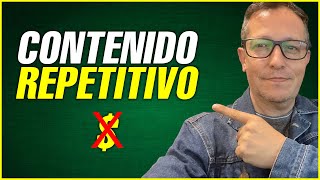 DESMONETIZADO Por CONTENIDO REPETITIVO en Youtube Causas [upl. by Chem]