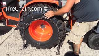 Studded Tractor Tire Chains Installation TireChaincom [upl. by Sherfield]