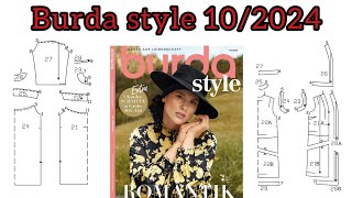 Burda style 102024  full preview and complete line drawing ♥️ [upl. by Cherri]