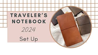 Traveler’s Notebook Standard 2024 Set Up [upl. by Spiro]