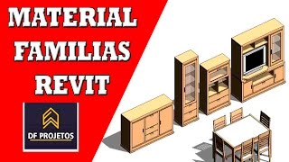 APLICAR MATERIAL EM UMA FAMILIA REVIT [upl. by Fauver]