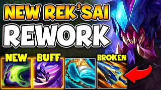 NEW REKSAI REWORK IS HERE AND ITS 100 BROKEN NEW PASSIVE MASSIVE BUFFS [upl. by Arremat]