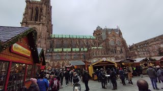 AMAZING Christmas market at Strasbourg Cathedral [upl. by Zachery109]