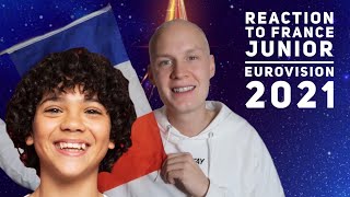 JUNIOR EUROVISION 2021  REACTION FRANCE  ENZO  quotTIC TACquot 🇫🇷 [upl. by Adnuhsar]