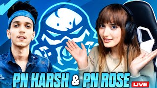 PN HARSH amp PN ROSE LIVE RANK PUSH TO GRANDMASTER 🤩🔥  PNHARSH SHORTS PNROSE FREEFIRELIVE [upl. by Nnaeirb424]