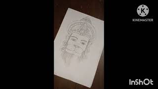 pencil drawing for Hanuman ji subscribe drawing art [upl. by Aramas]