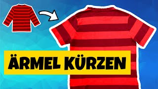 Langarmshirt wird in wenigen Minuten zum TShirt mit der Zwillingsnadel aus alt machen wir neu [upl. by Ecinahs]