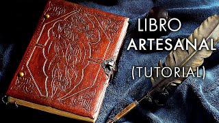 Cómo Hacer un LIBRO ARTESANAL 📚 Tutorial de encuadernación Cómo hacer un libro antiguo casero [upl. by Clemen]