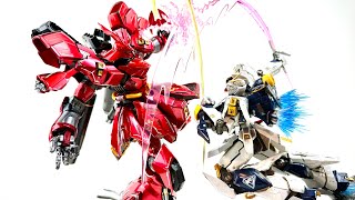 Sazabi vs Nu Gundam Statue Series [upl. by Akiemahs]