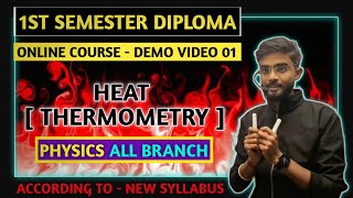 Diploma 1st Semester Physics  Heat  Thermometry  1st Sem Physics Diploma  Polytechnic 1st sem [upl. by Martelli]