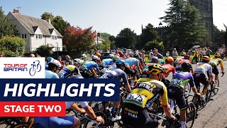 Tour of Britain 2023  Stage two highlights  Wrexham to Wrexham [upl. by Kirat]