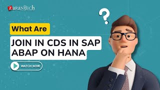 What are Join in CDS in SAP ABAP on HANA  ZaranTech [upl. by Assilanna940]