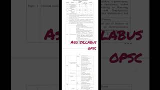 opsc aso syllabus [upl. by Enajaras]