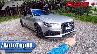 705HP Audi RS6 ABT POV REVIEW on AUTOBAHN by AutoTopNL [upl. by Biles]