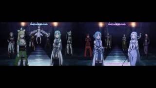 SAO 2 Opening 2 and 3 quotCouragequot Dual Screen [upl. by Berkie]